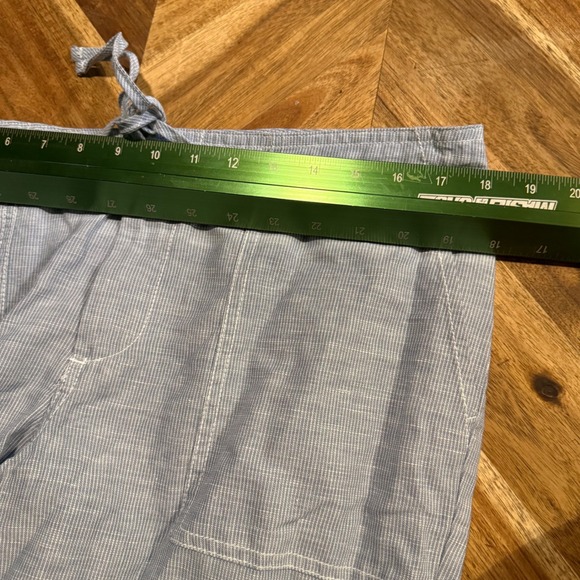 Gap Womens Light Blue Striped Linen Blend Drawstring Waist Casual Pants Nautical - Picture 5 of 9